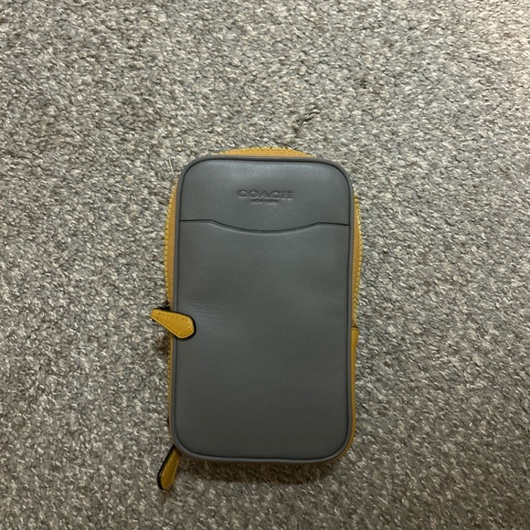 Coach Yellow and Gray Phone Wallet - Picture 2 of 3